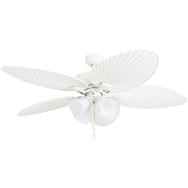 Shop Honeywell Palm Lake 52 White Tropical Led Ceiling Fan