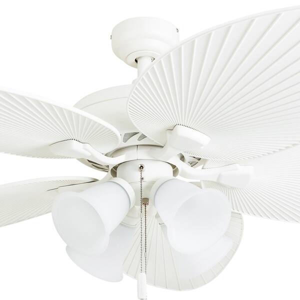 Shop Honeywell Palm Lake 52 White Tropical Led Ceiling Fan