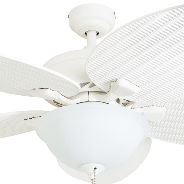 Shop Honeywell Palm Island 52 White Tropical Led Ceiling Fan With