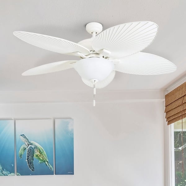 Shop Honeywell Palm Island 52 White Tropical Led Ceiling Fan With