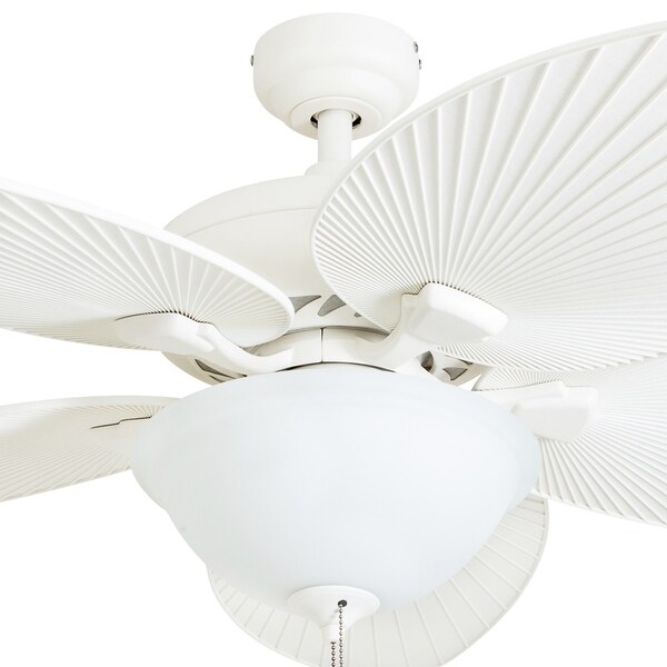 Tropical Style Indoor Outdoor Ceiling Fan 44 In Palm Leaf