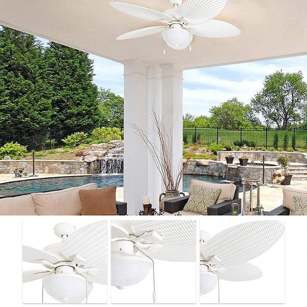 Shop Honeywell Inland Breeze White Outdoor Led Ceiling Fan With