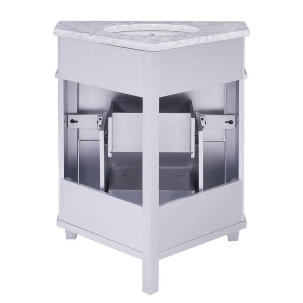 Shop Freeman Mirrored Corner Bathroom Vanity Sink W Drawers
