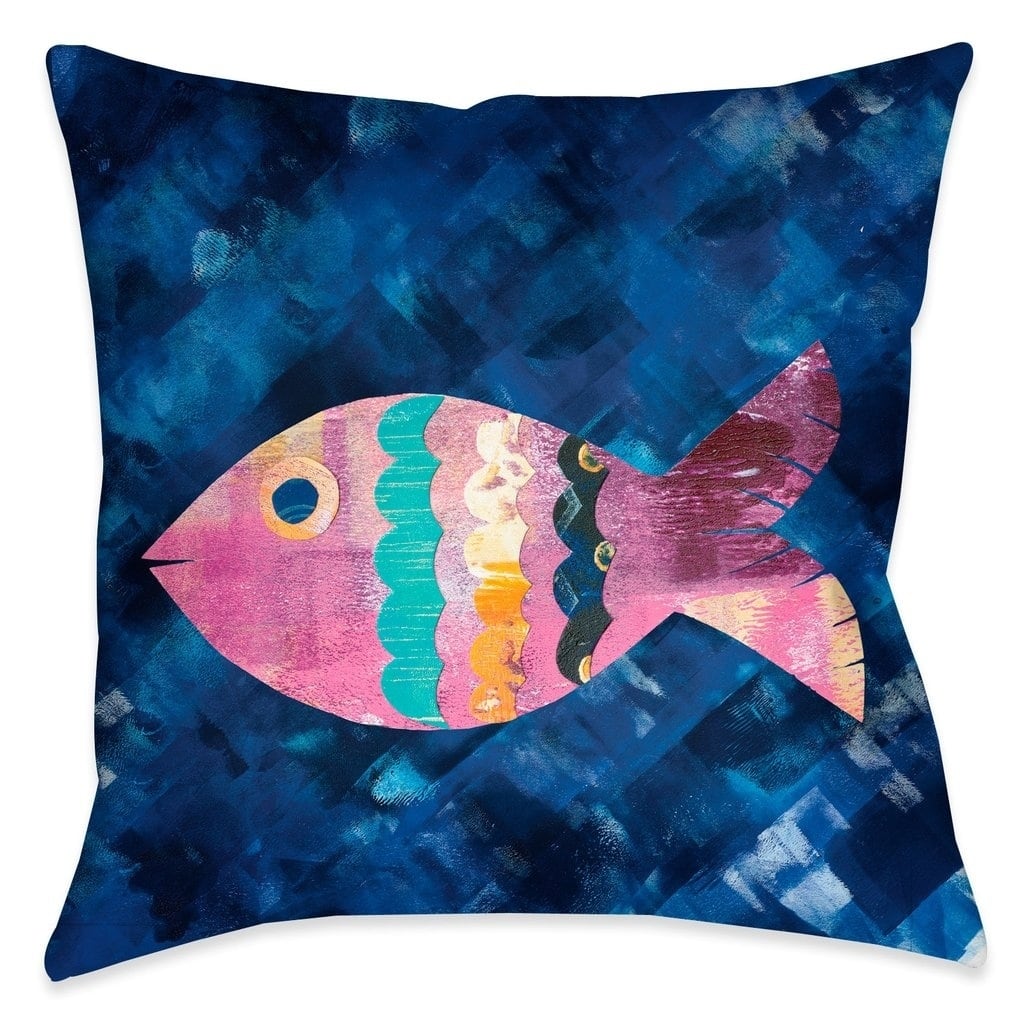 Laural Home Bohemian Fish I Indoor Throw Pillow