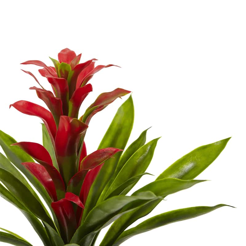 15" Bromeliad Artificial Flower (Set of 4)