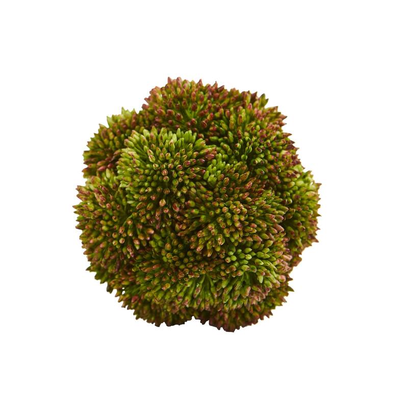 4" Sedum Artificial Succulent Artificial Spheres (Set of 6)