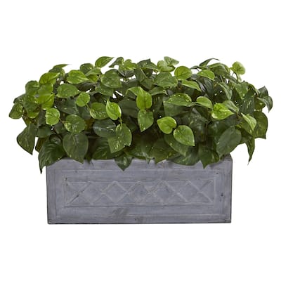 Pothos Artificial Plant in Stone Planter