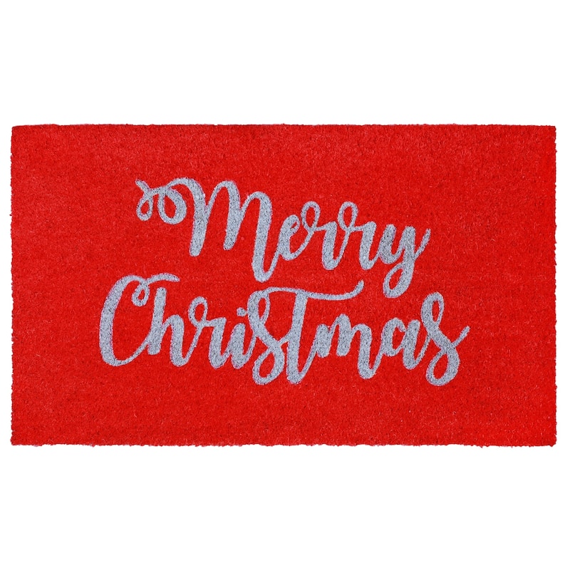 Liora Manne Holiday Greetings Coir Welcome Door Mat (1'6" x 2'6") - 1'6" x 2'6"
