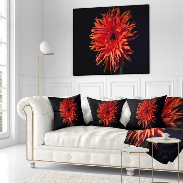 Designart Spider Gerbera Daisy Watercolor Flowers Throw Blanketwork Overstock 22354405