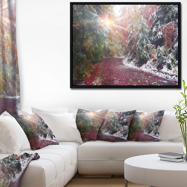 Designart Breathtaking View Of Aline Forest Landscape Photography Framed Canvas Print Overstock 22354817