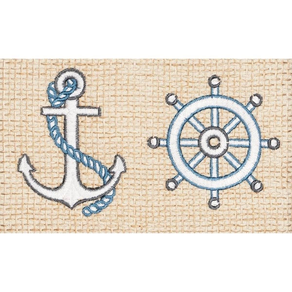 Nautical Anchor Bathroom BATH TOWEL EMBROIDERED