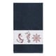 preview thumbnail 2 of 3, Authentic Hotel and Spa Turkish Cotton Nautical Embroidered Midnight Blue 4-piece Towel Set