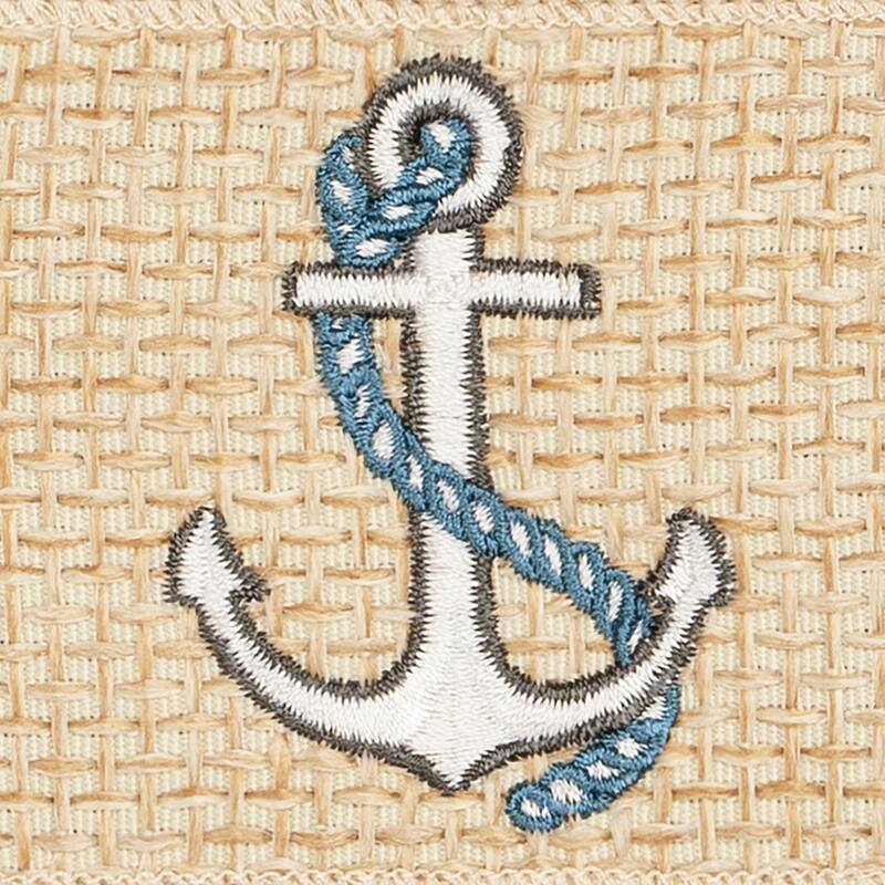Authentic Hotel and Spa Turkish Cotton Nautical Embroidered Dark Grey 2-piece Washcloth Set