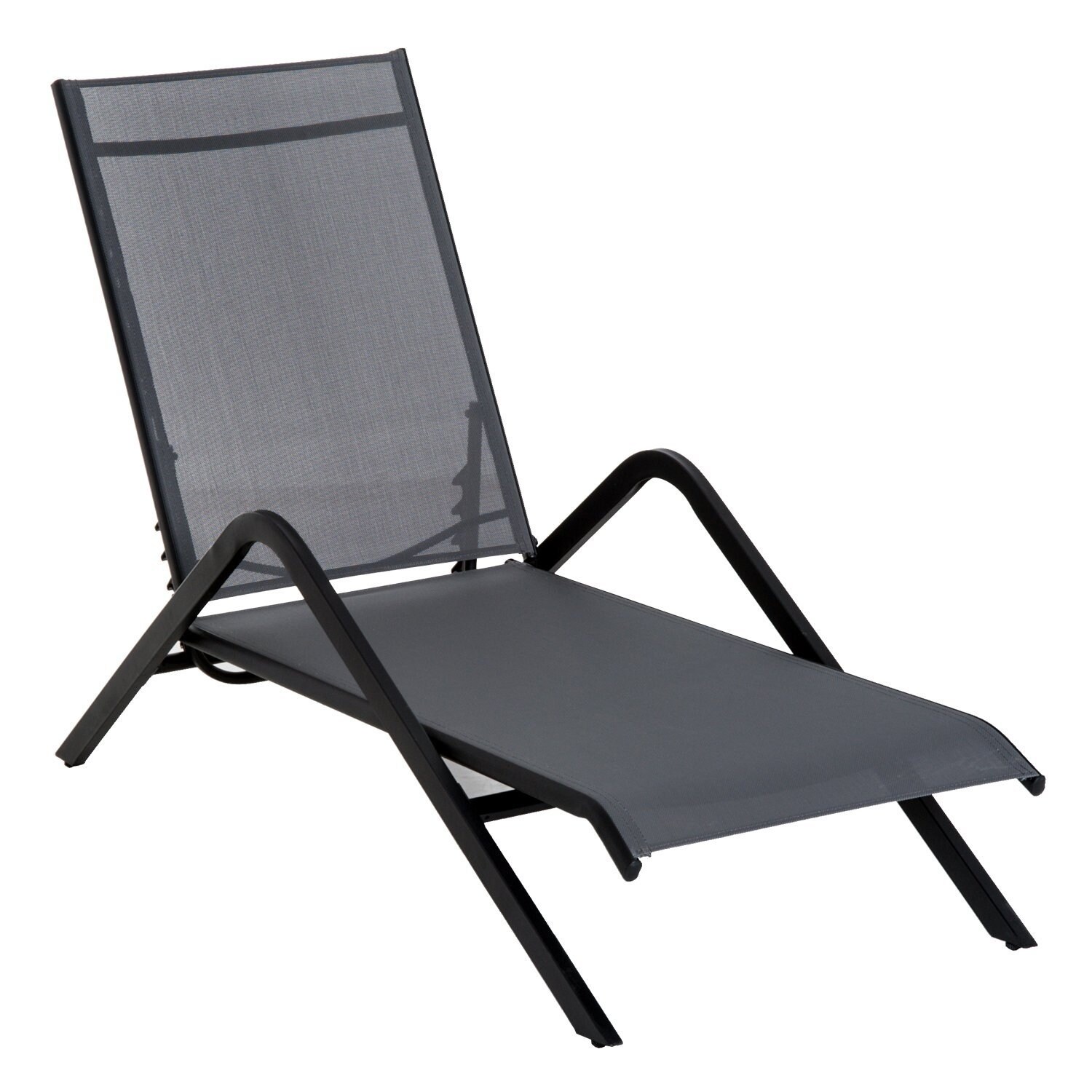 Outsunny Steel Mesh Adjule Folding Outdoor Chaise Lounge Outsunny Steel Mesh Adjule Folding