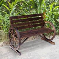 Shop Costway Patio Park Garden Bench Porch Path Chair Furniture