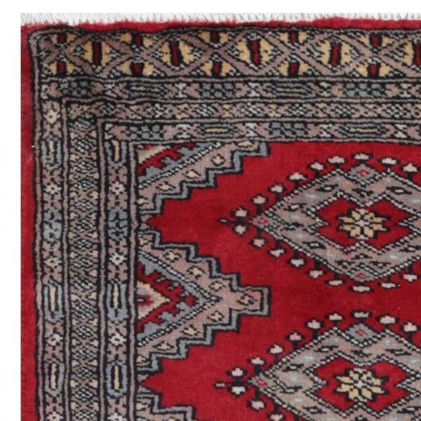 2x3 Vintage Area Rug Colorful Pakistani Handmade Wool Rug 