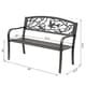 preview thumbnail 7 of 7, Outsunny 50" Cast Iron Vintage Bird Pattern Garden Patio Bench