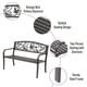 preview thumbnail 3 of 7, Outsunny 50" Cast Iron Vintage Bird Pattern Garden Patio Bench