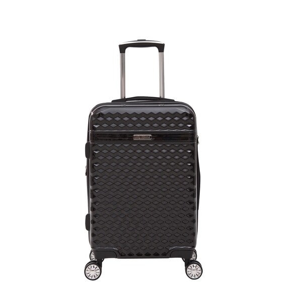 Shop Kathy Ireland Audrey Black 22 Inch Carry On Hardside Spinner Suitcase Free Shipping Today