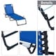 Outsunny 3-Position Portable Reclining Beach Chaise Lounge Folding Chair Outdoor Patio - Light Blue - Thumbnail 4