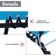 Outsunny 3-Position Portable Reclining Beach Chaise Lounge Folding Chair Outdoor Patio - Dark Blue - Thumbnail 5