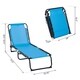 Outsunny 3-Position Portable Reclining Beach Chaise Lounge Folding Chair Outdoor Patio - Dark Blue - Thumbnail 6