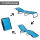 Outsunny 3-Position Portable Reclining Beach Chaise Lounge Folding Chair Outdoor Patio - Dark Blue - Thumbnail 3