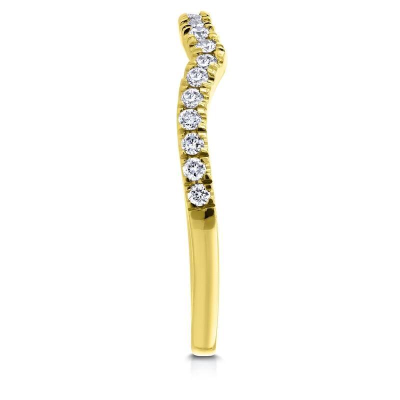 Annello by Kobelli 14k Gold 1/5ct TDW Diamond Shadow Band Wedding Ring - Pink