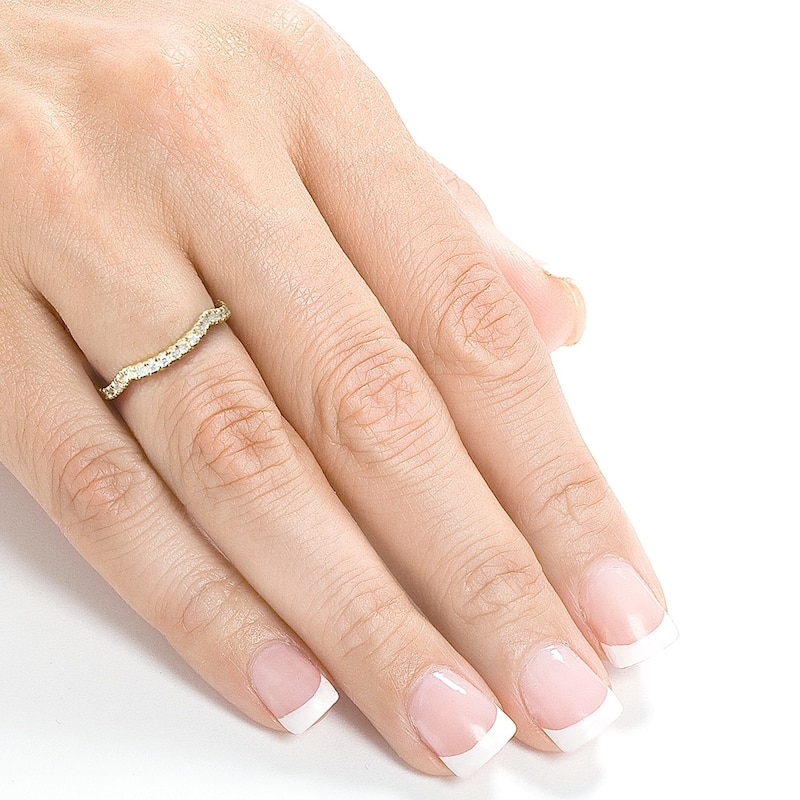 Annello by Kobelli 14k Gold 1/5ct TDW Diamond Shadow Band Wedding Ring - Pink