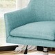 preview thumbnail 8 of 18, Johnson Mid Century Modern Fabric Home Office Chair with Chrome Base by Christopher Knight Home