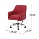 preview thumbnail 20 of 18, Johnson Mid Century Modern Fabric Home Office Chair with Chrome Base by Christopher Knight Home