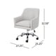 preview thumbnail 5 of 18, Johnson Mid Century Modern Fabric Home Office Chair with Chrome Base by Christopher Knight Home