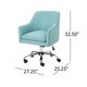 preview thumbnail 10 of 18, Johnson Mid Century Modern Fabric Home Office Chair with Chrome Base by Christopher Knight Home