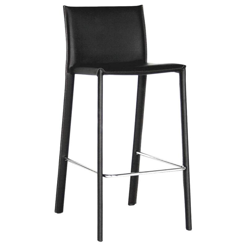 Modern Faux Leather 26" Counter Stool by Baxton Studio