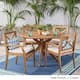 Llano Outdoor 5 Piece Acacia Wood Dining Set by Christopher Knight Home