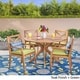 preview thumbnail 15 of 17, Llano Outdoor 5 Piece Acacia Wood Dining Set by Christopher Knight Home