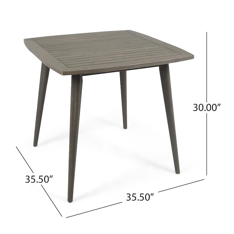 Stamford Outdoor 5 Piece Acacia Wood Dining Set wit Straight Legged Dining Table by Christopher Knight Home