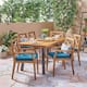 Option teak + rustic metal + blue