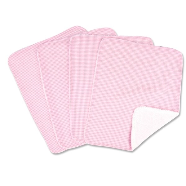 pink burp cloths