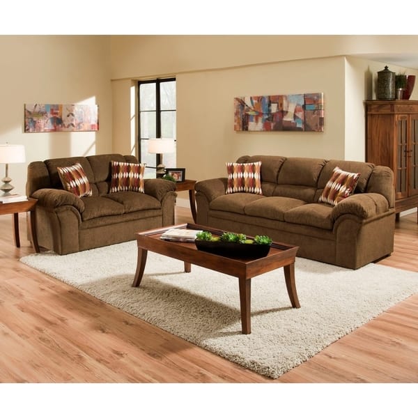 Simmons Upholstery Verona Chocolate Sofa And Loveseat Simmons Upholstery Verona Chocolate Sofa And Loveseat