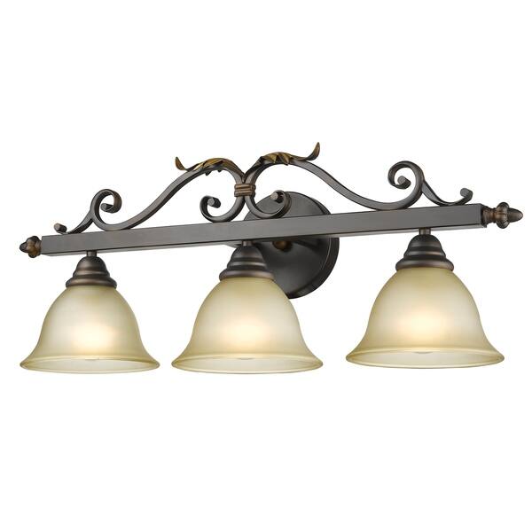 Lilianna 3 Light Oil Rubbed Bronze Bath Bar With Tea Stained Gl Shades Lilianna 3 Light Oil Rubbed Bronze Bath Bar With Tea Stained Gl Shades