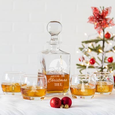 Rockin' Around Holiday Square Decanter Set