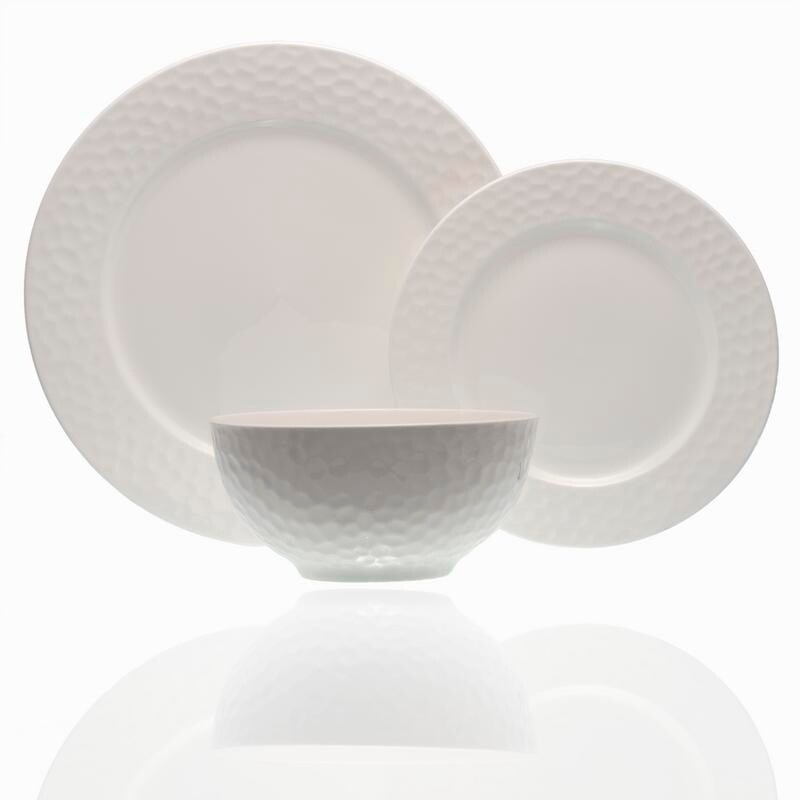 red and white crockery set