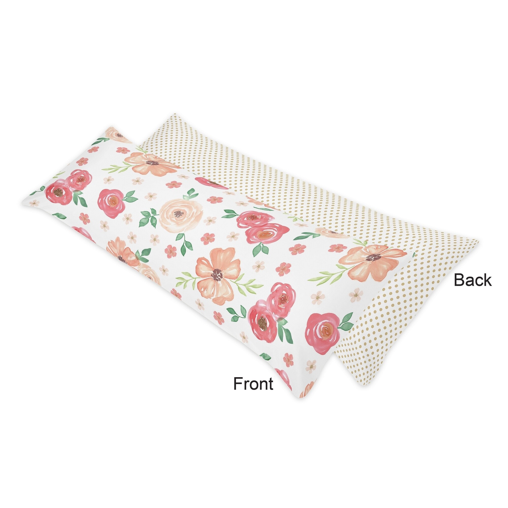 Shop Sweet Jojo Designs Peach Green And Gold Polka Dot Watercolor