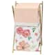Sweet Jojo Designs Peach, Green and Gold Watercolor Floral Collection Laundry Hamper