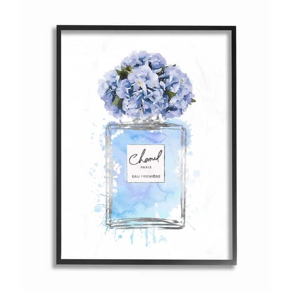 Stupell Blue Flowers Perfume Bottle Watercolor, Framed Giclee, 16 x 1.5 x  20, Made in USA - Multi-color - Bed Bath & Beyond - 22365818
