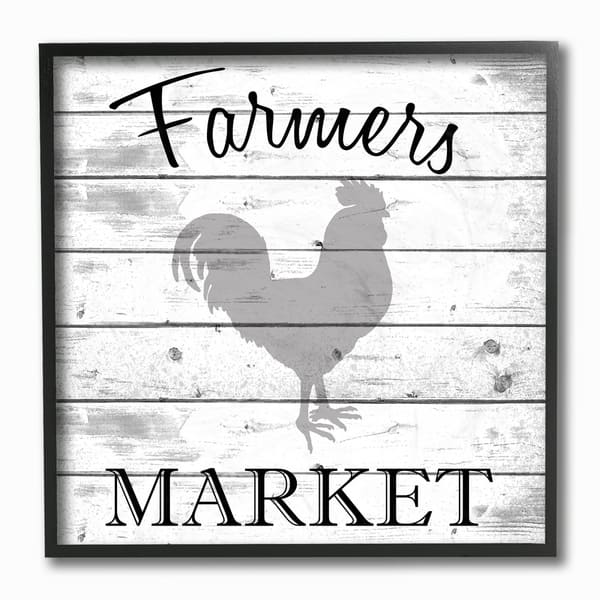 Shop The Stupell Home Decor Collection Farmers Market Rooster Grey