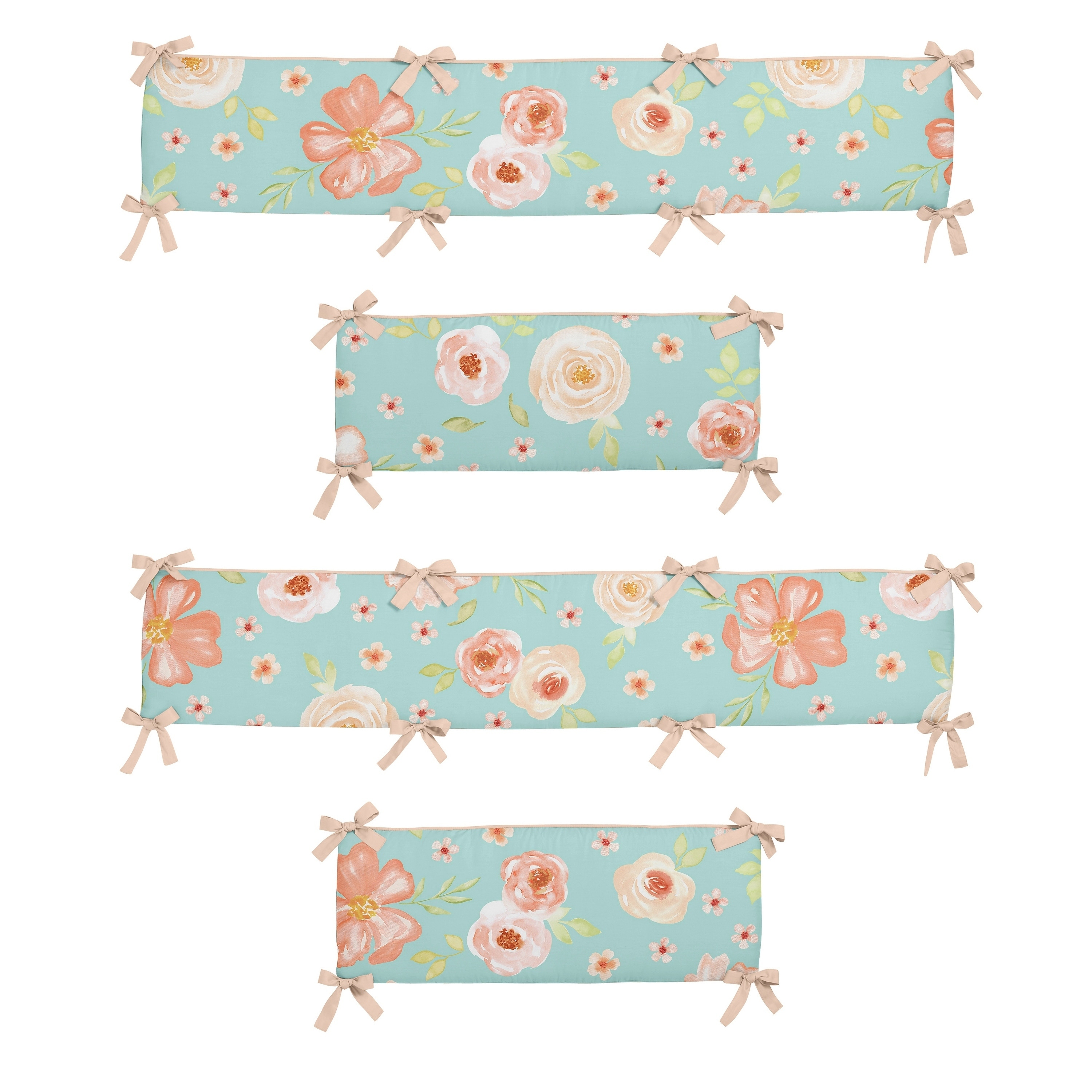 Shop Sweet Jojo Designs Turquoise And Peach Shabby Chic Watercolor