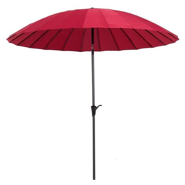 Shop Black Friday Deals On Outsunny 8 5 Aluminum Outdoor Patio Umbrella 24 Ribs With Tilt And Crank Dark Red Overstock 22366263