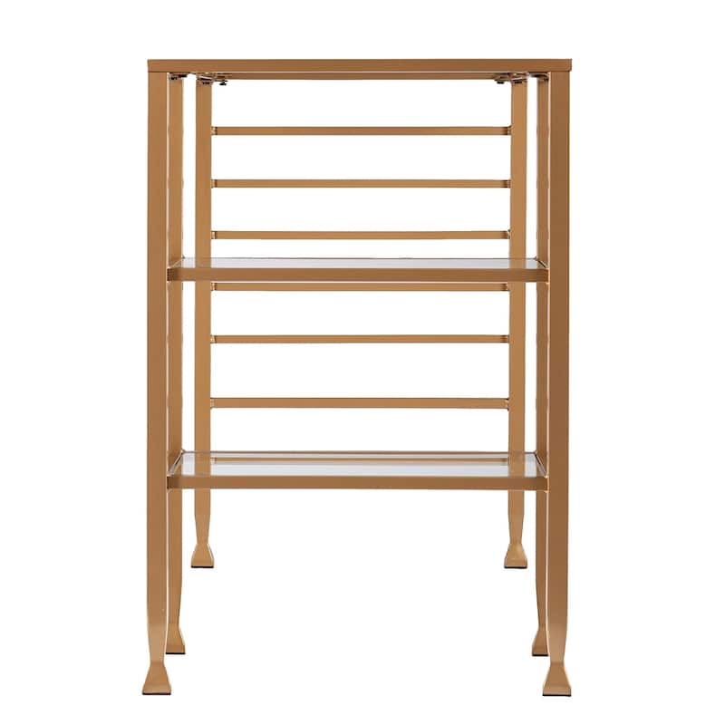 SEI Furniture Amelie Gold Metal/Glass Writing Desk